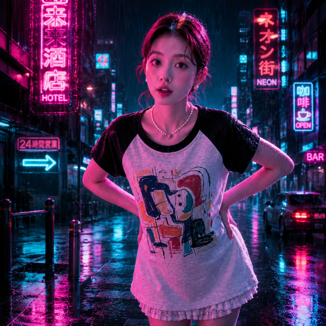 赛博朋克霓虹 风格效果图